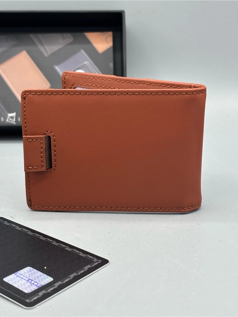 NIB Kings Loot brown full grain leather money clip slim minimalist wallet